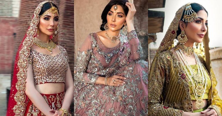 Sabeeka Imam Looks Undeniably Gorgeous In Bridal Dresses By Mahreen Gul