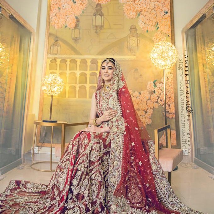 Saheefa Jabbar Khattak Beautiful Bridal Makeover Photo Shoot for Hina Shah