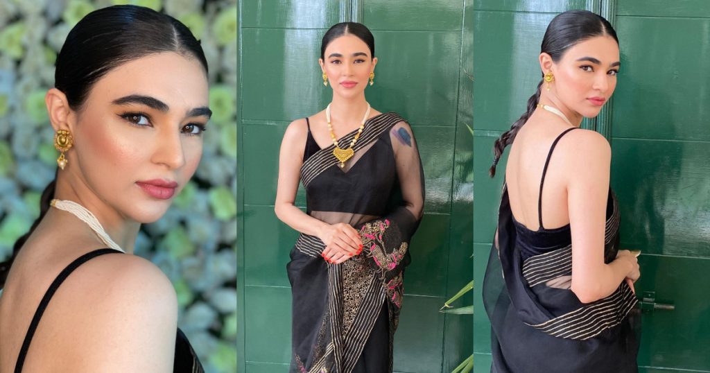 Saheefa Jabbar's Breathtaking Pictures In Black Saree