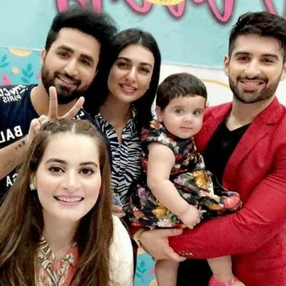 Newly Wed Couple Sarah Khan and Falak Shabir Spotted at Amal Muneeb Birthday Party