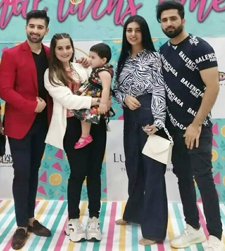 Newly Wed Couple Sarah Khan and Falak Shabir Spotted at Amal Muneeb Birthday Party