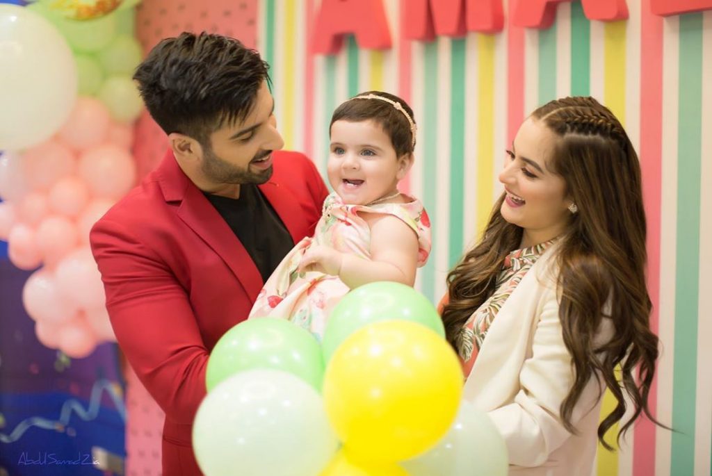 Aiman Khan Daughter Amal's 1st Birthday Celebrations Pictures