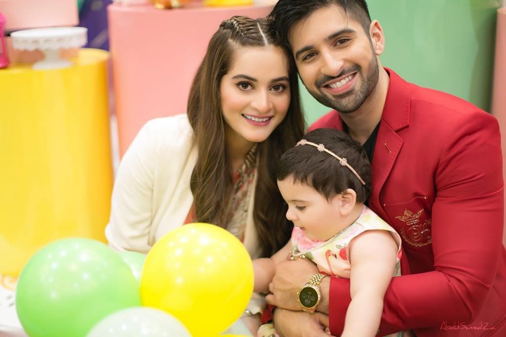 Aiman Khan Daughter Amal's 1st Birthday Celebrations Pictures