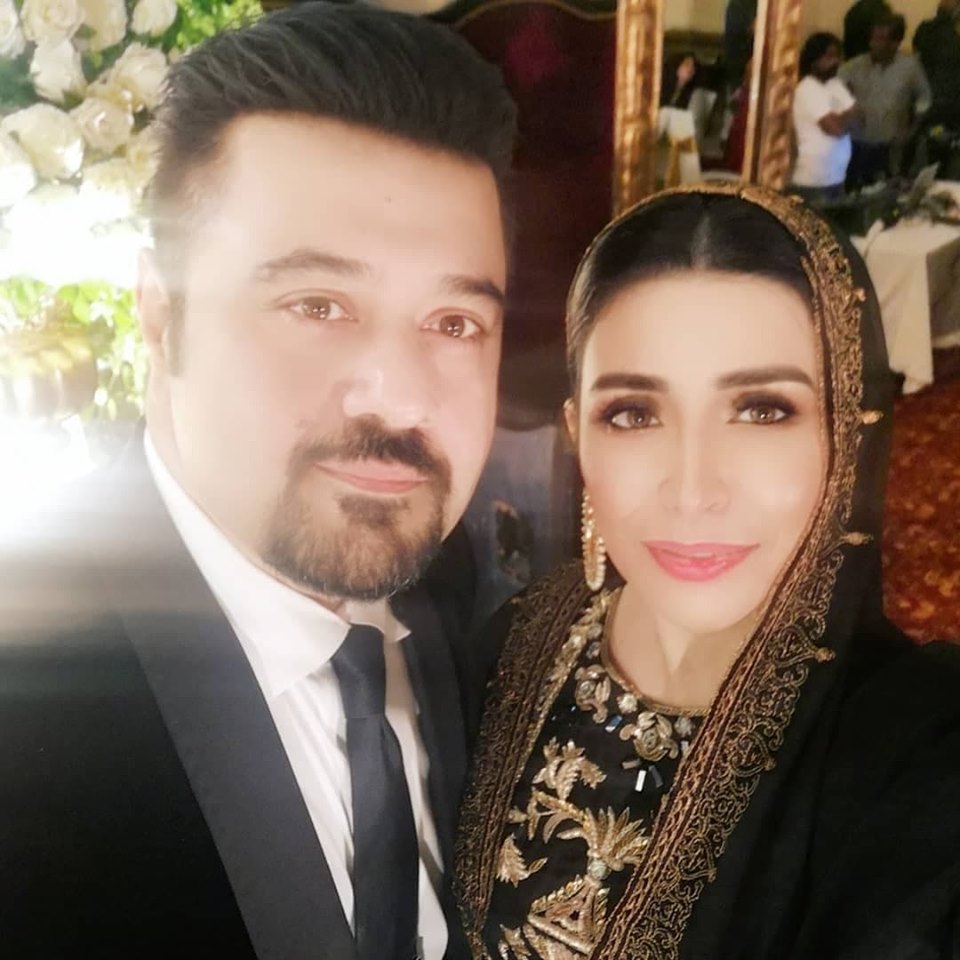 Ahmed Ali Butt And Fatima Khan At Wedding Function Of Salman Saeed