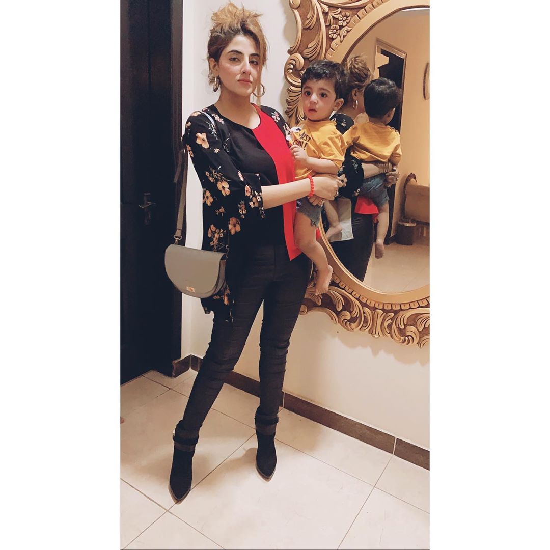 Actress Fatima Sohail New Pictures with her Son