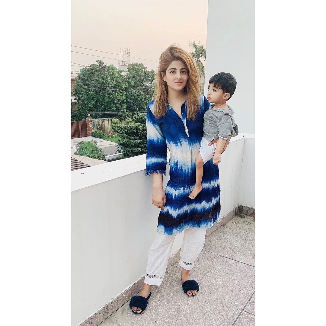 Actress Fatima Sohail New Pictures with her Son