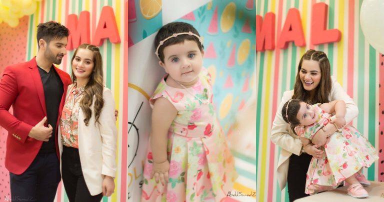 Aiman Khan Daughter Amal’s 1st Birthday Celebrations Pictures