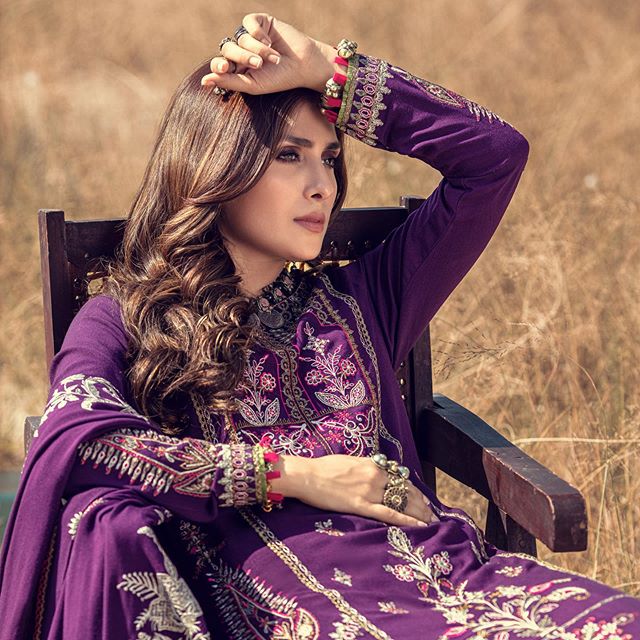 Ayeza Khan's Latest Photoshoot For Noor Winter Collection