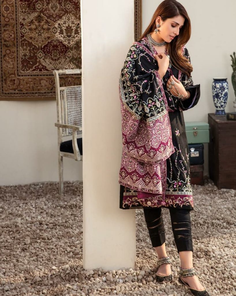 Ayeza Khan's Latest Photoshoot For Noor Winter Collection