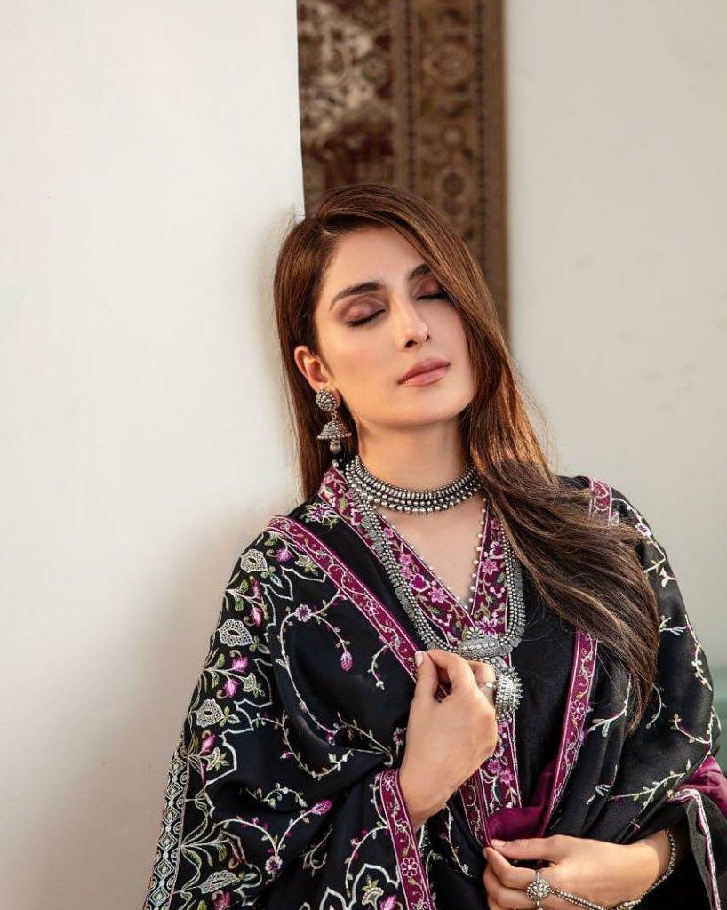 Ayeza Khan's Latest Photoshoot For Noor Winter Collection