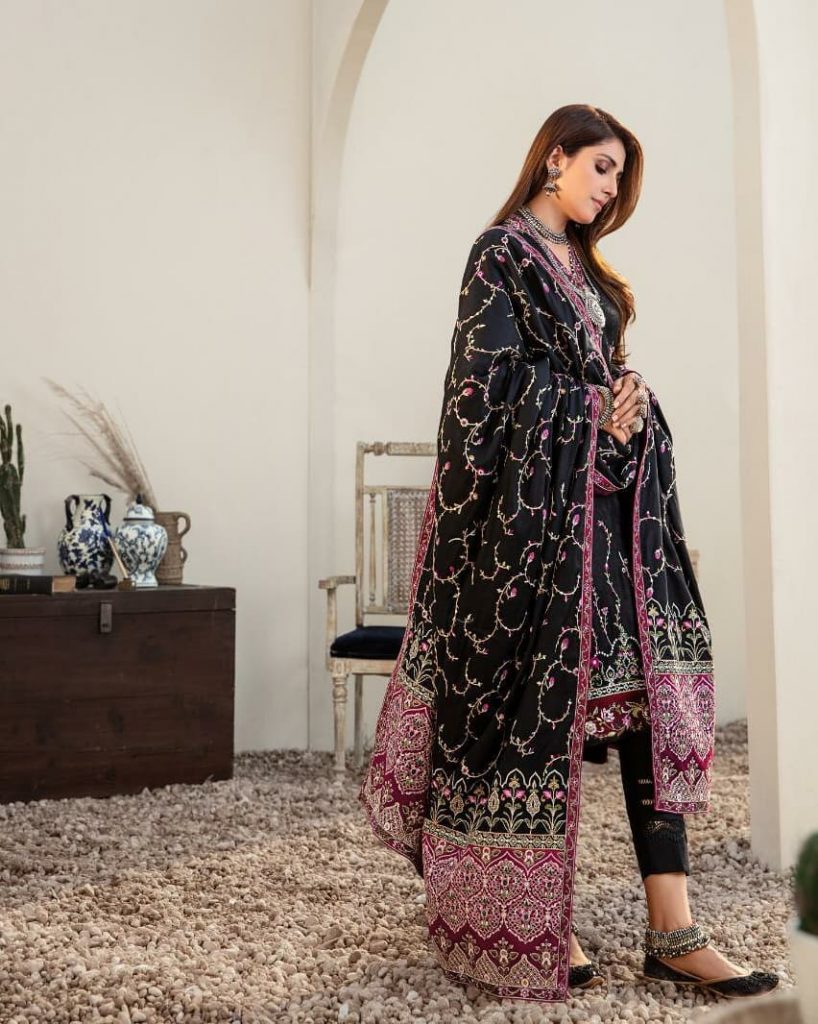 Ayeza Khan's Latest Photoshoot For Noor Winter Collection