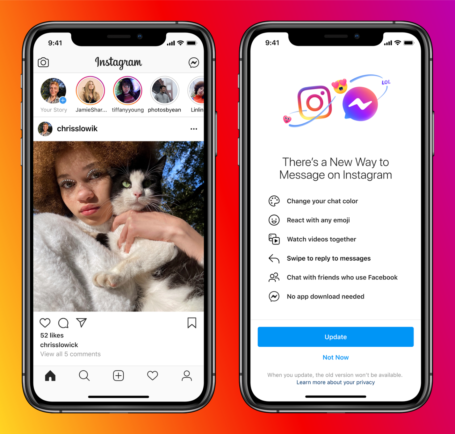 Facebook and Instagram Users Can Now Message Each Other