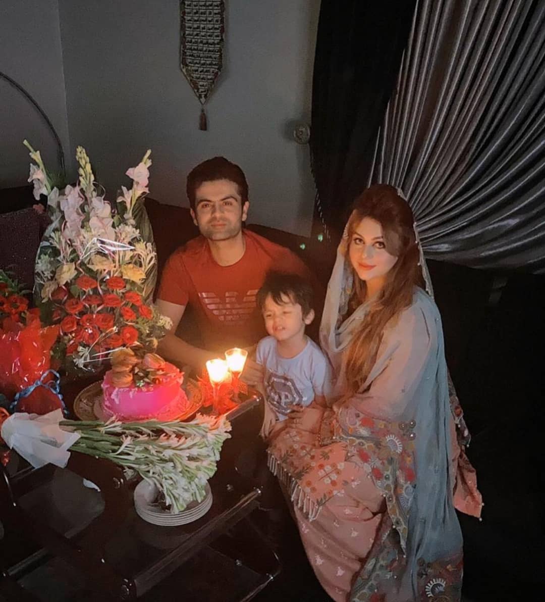 Cricketer Ahmad Shahzad with his Wife and Son - Latest Pictures
