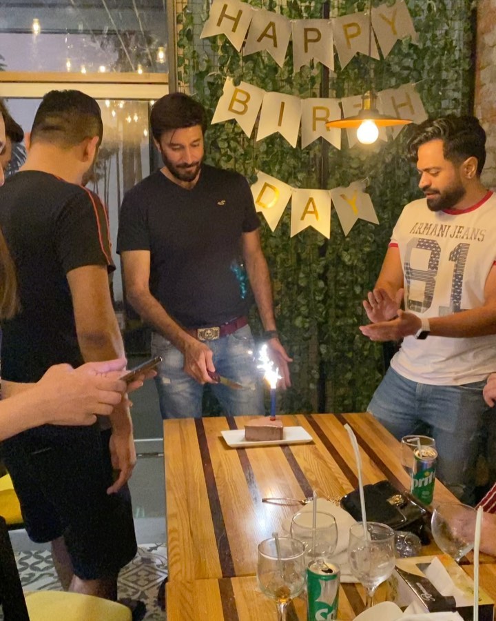 Actor Ijaz Aslam Celebrating Birthday with his Close Friends