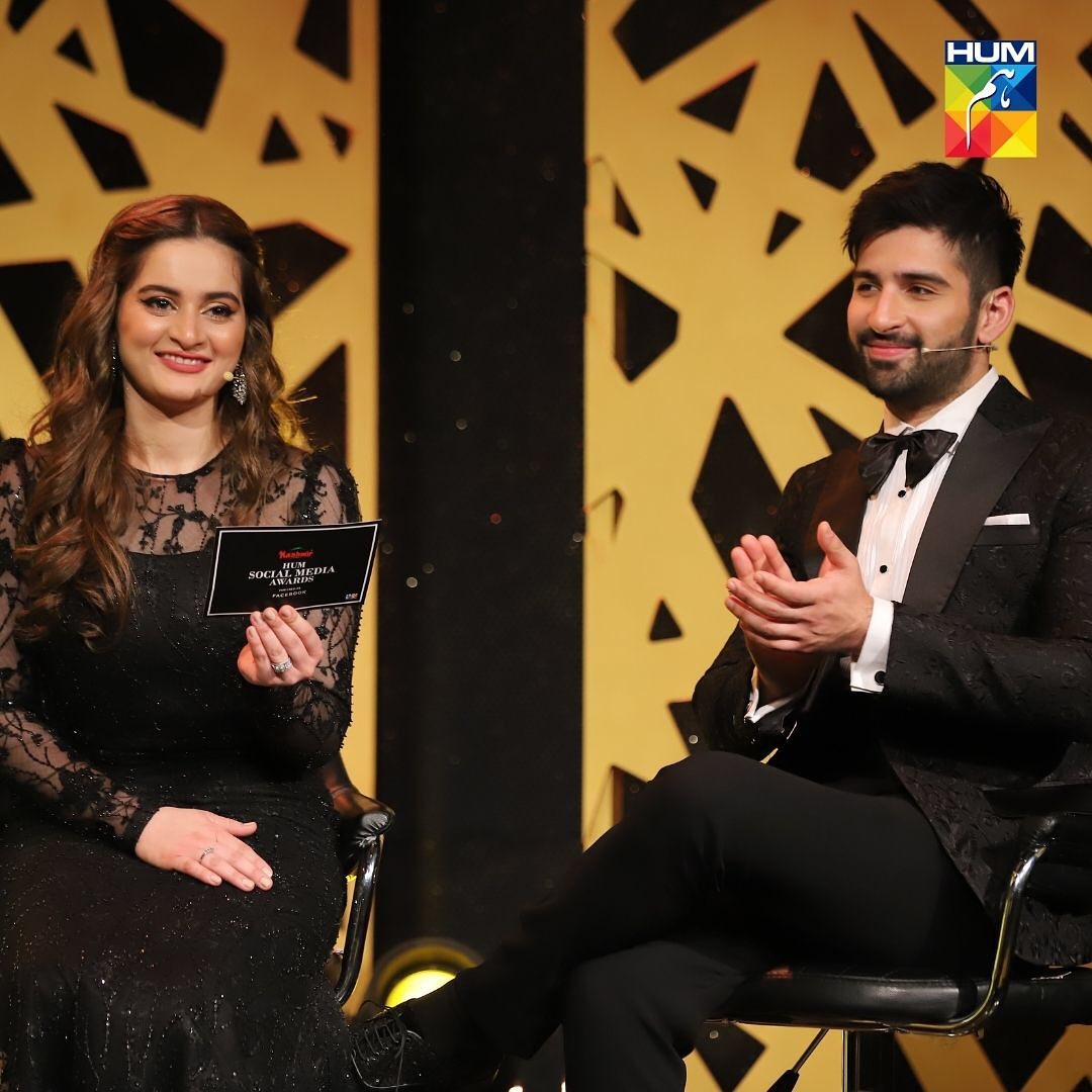 Aiman Khan Won the Most Followed Celebrity in Pakistan Award by Hum Social Media Awards