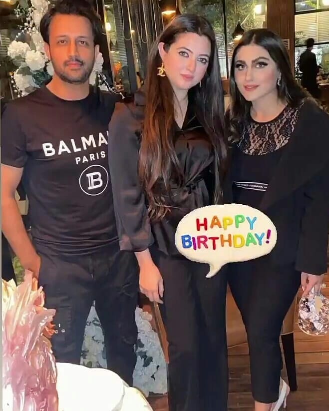 Beautiful Pictures from Birthday Party of Atif Aslam with his Wife Sarah