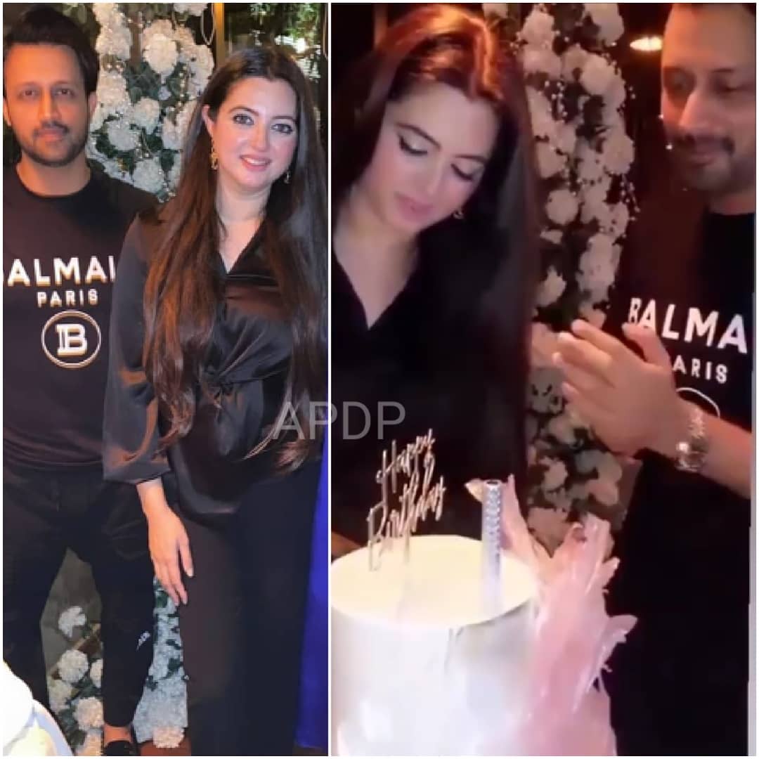 Beautiful Pictures from Birthday Party of Atif Aslam with his Wife Sarah