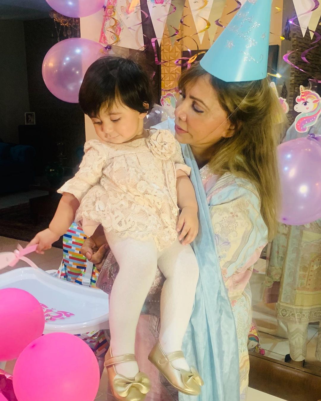 Aisha Khan Celebrating First Birthday of her Cute Daughter Mahnoor