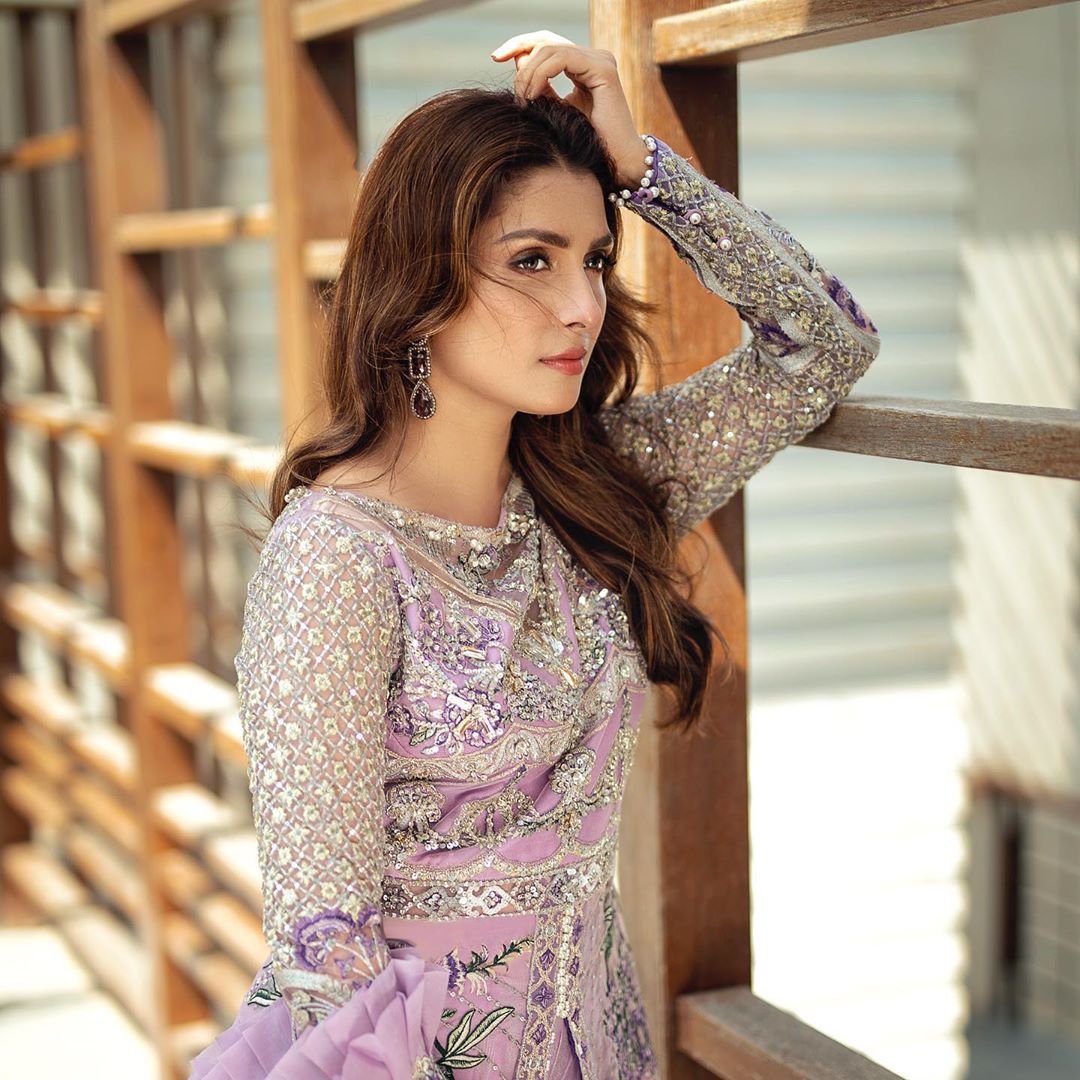 Ayeza Khan is Looking Stuning in this Beautiful Purple Outfit