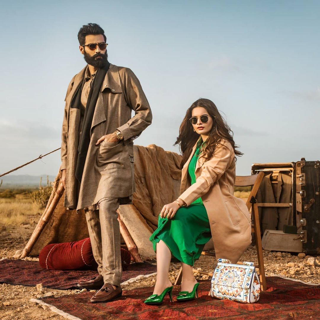 Minal Khan and Hasnain Lehri Latest Shoot for Borjan Shoes