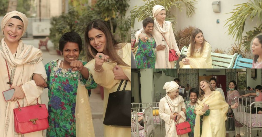 Humaima Malick With Her Sister Dua Visited Orphanage