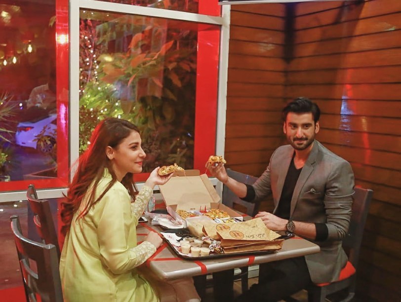 Hina Altaf and Agha Ali Spotted at Emly Chilli Restaurant Karachi