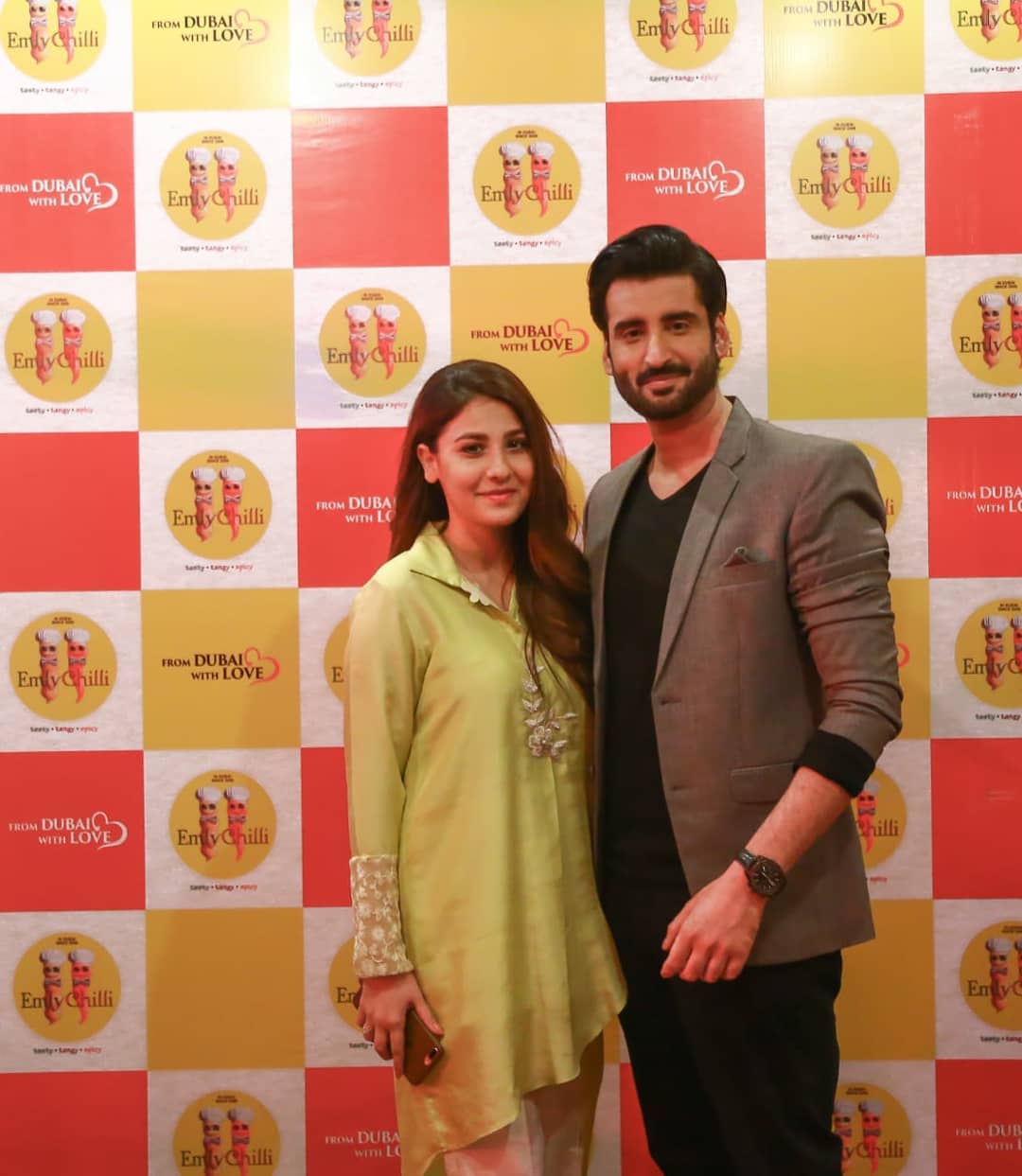 Hina Altaf and Agha Ali Spotted at Emly Chilli Restaurant Karachi