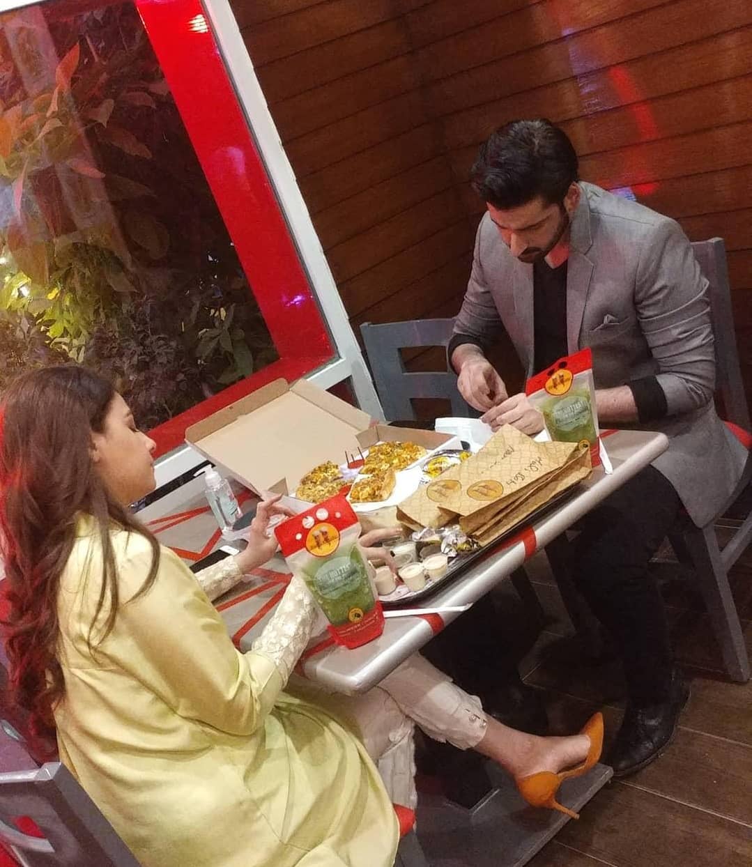 Hina Altaf and Agha Ali Spotted at Emly Chilli Restaurant Karachi