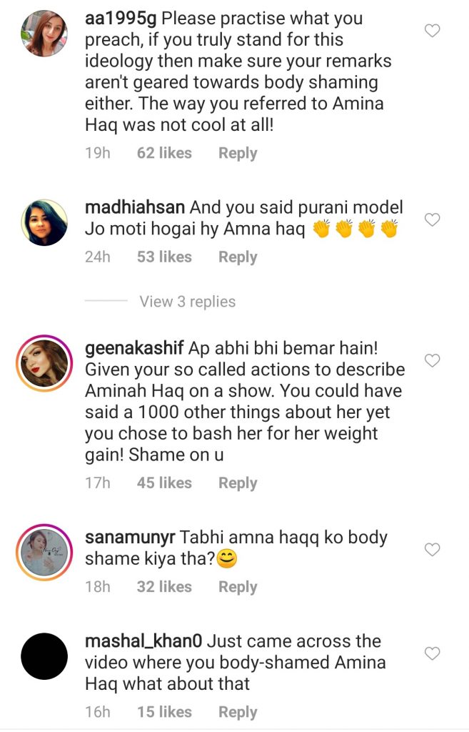 Amna Ilyas Body Shames Amna Haq And Gets Backlash