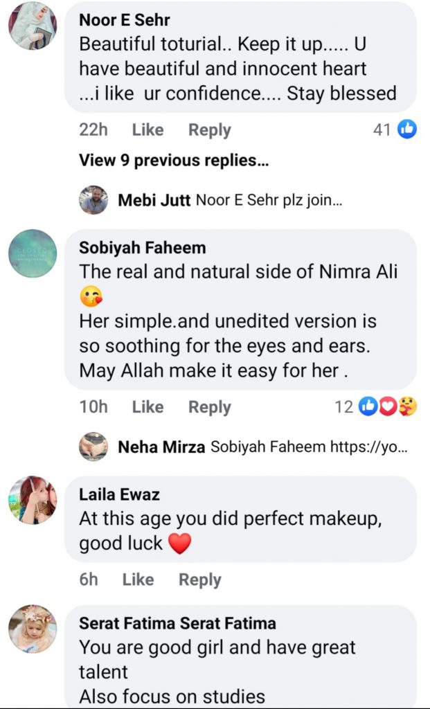 Nimra Ali's First Makeup Tutorial And Public Appreciation