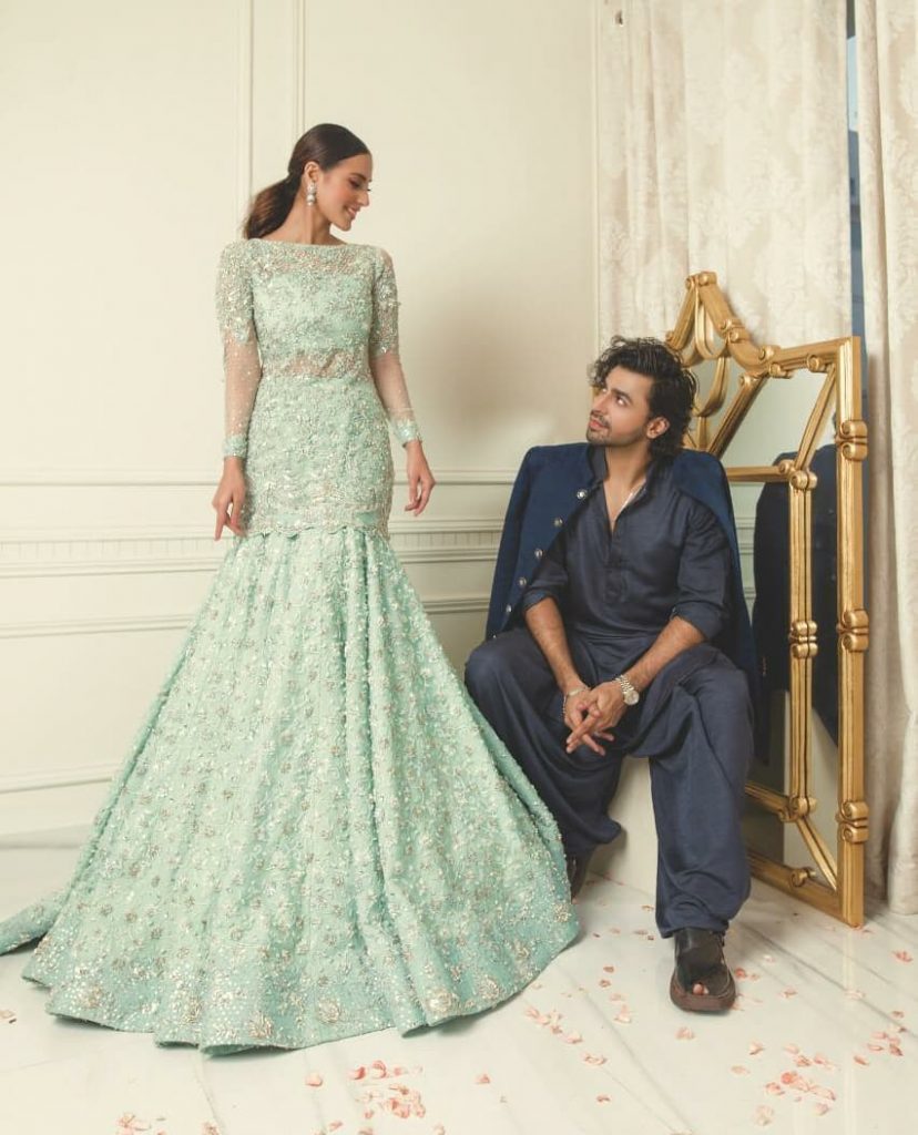 Iqra Aziz, Farhan Saeed Featured In Festive Collection Of Zubia Zainab