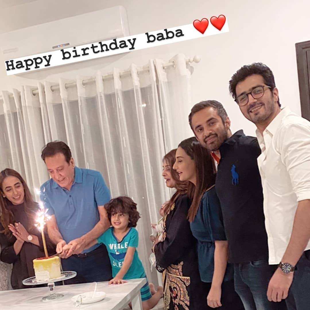 Actor and Director Javed Sheikh Celebrating his Birthday with his Family