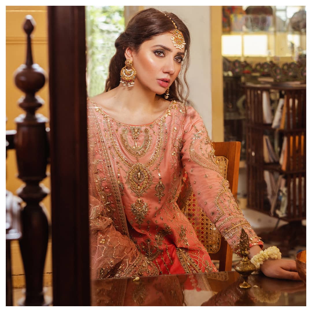 Latest Bridal Shoot of Beautiful Mahira Khan for Mohsin Naveed Ranjha