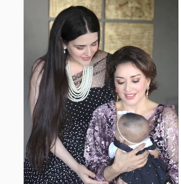 Grand Daughter of Noor Jahan Natasha Khalid with her New Born Baby