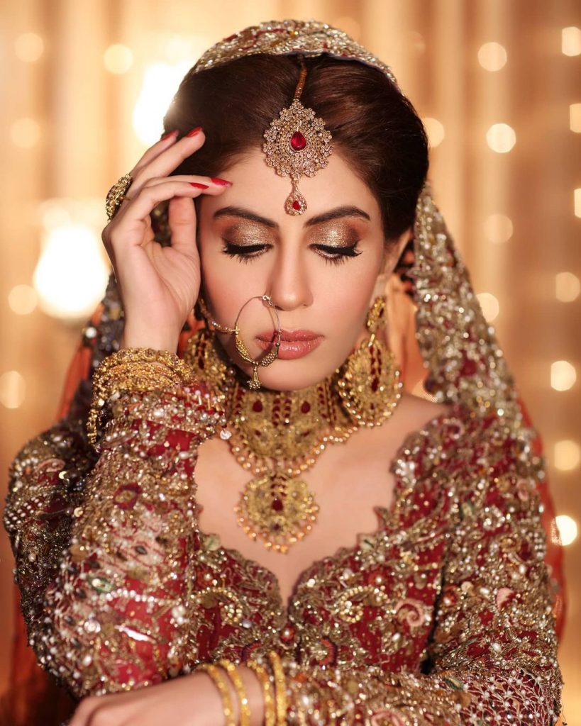 Sadia Faisal Looks Stunning In Bridal Photoshoot