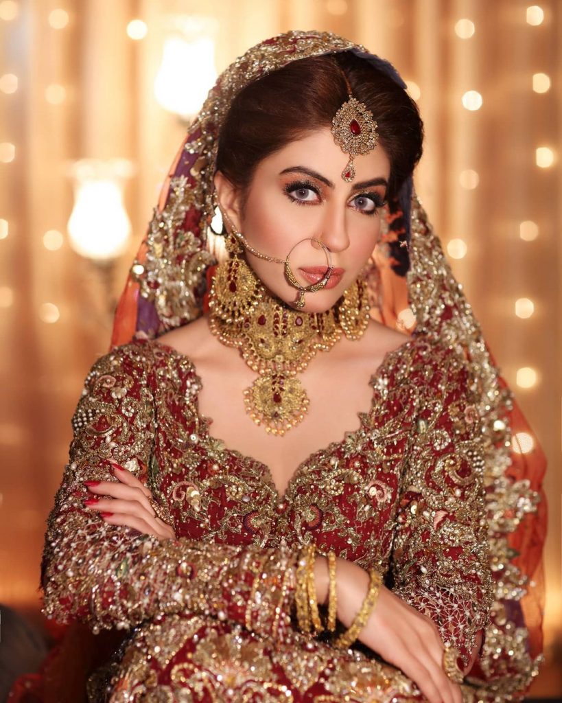 Sadia Faisal Looks Stunning In Bridal Photoshoot