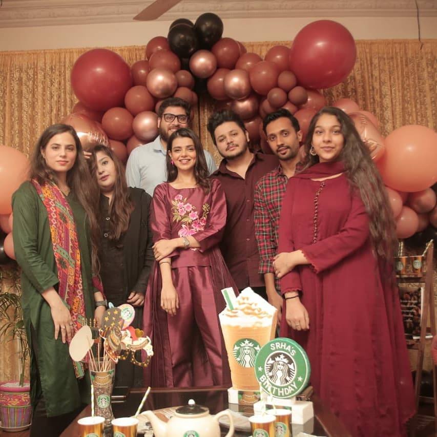 Beautiful Actress Srha Ashghar Celebrating her Birthday with Friends