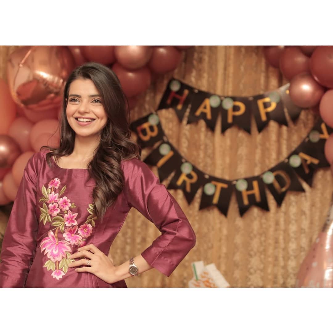 Beautiful Actress Srha Ashghar Celebrating her Birthday with Friends