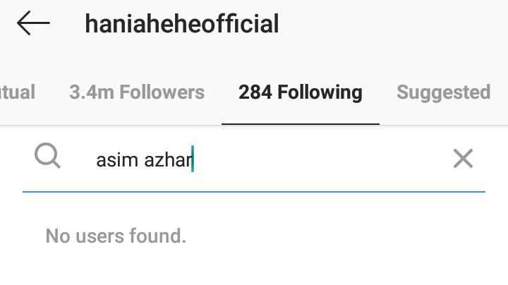 Why Hania Aamir And Asim Azhar Unfollowed Each Other