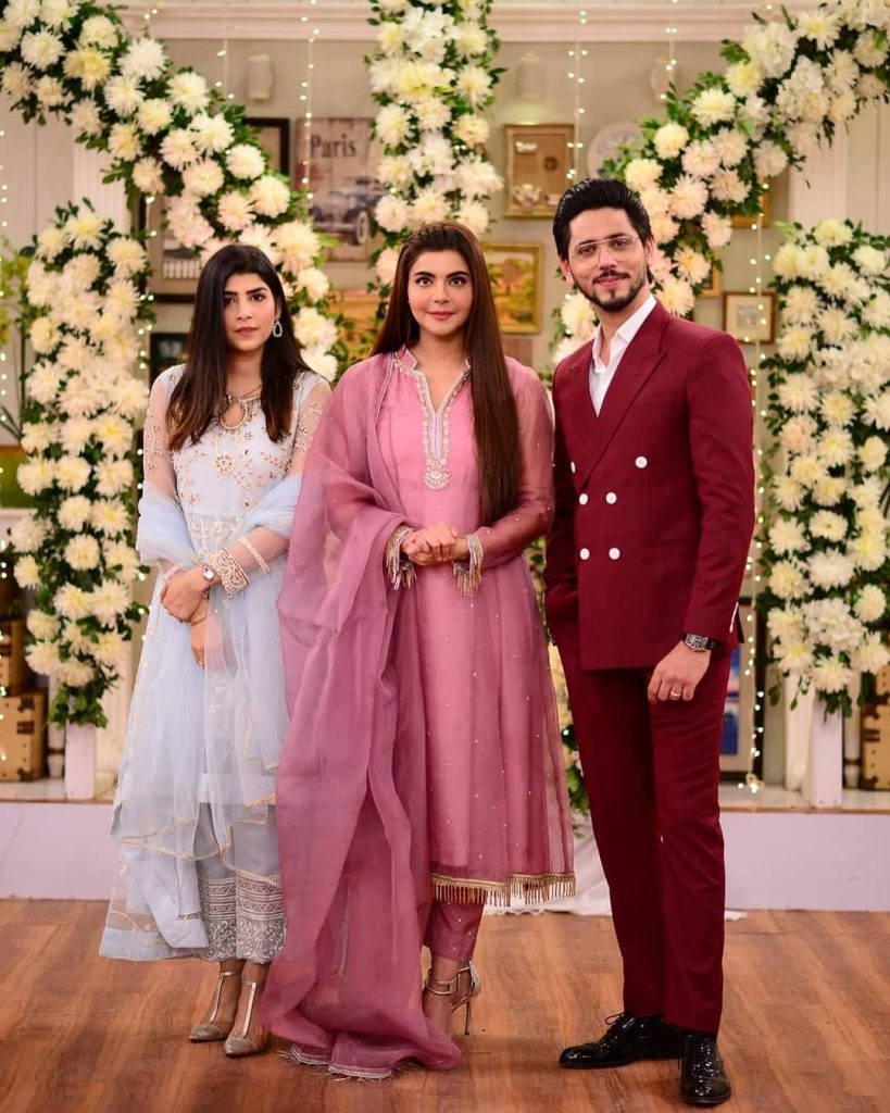 Ahmed Godil With His Wife On The Set Of Good Morning Pakistan