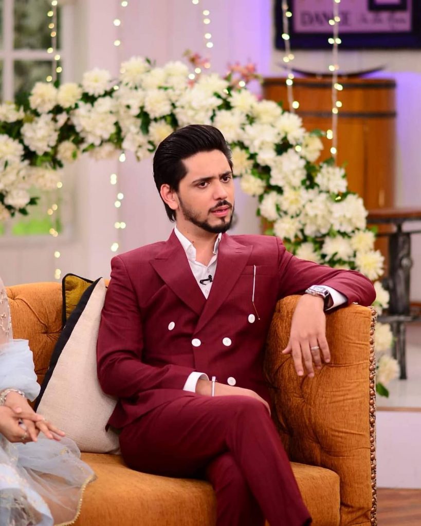 Ahmed Godil With His Wife On The Set Of Good Morning Pakistan
