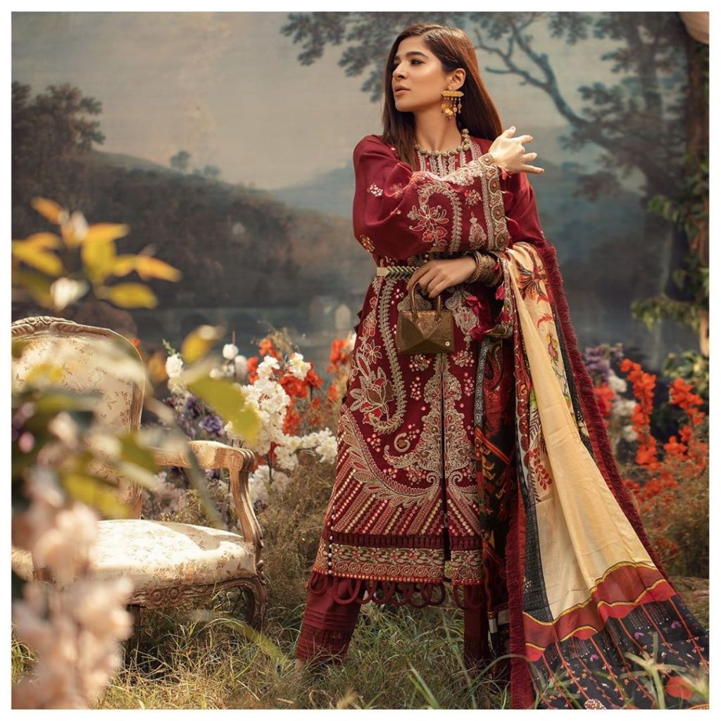 Maryam Hussain Latest Collection Featuring Ayesha Omar