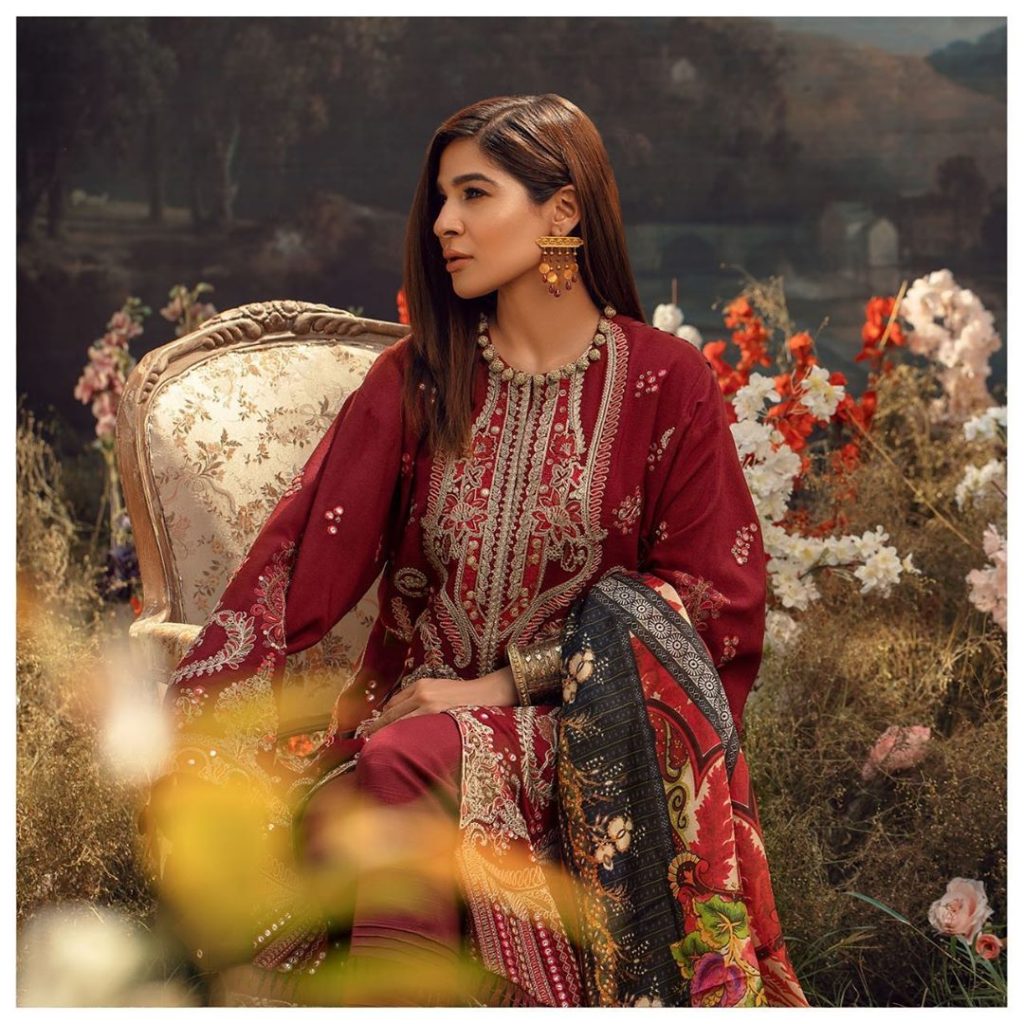 Maryam Hussain Latest Collection Featuring Ayesha Omar