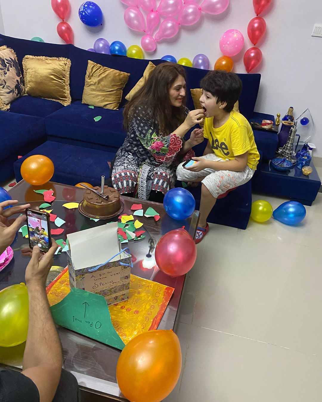 Qurat ul Ain Iqrar Celebrating Birthday with her Son Pehlaaj