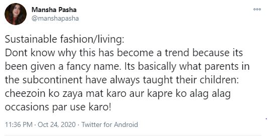Mansha Pashas Remarks About Desi Fashion