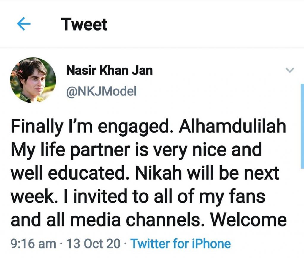 Hilarious Reactions To Nasir Khan Jans Engagement Announcement