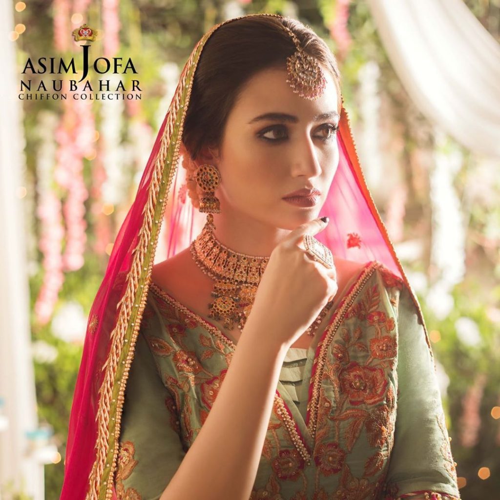 Beautiful Wedding Gowns that Sana Javed has Worn