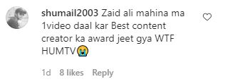 Zaid Ali Won The Social Media Award But Fans Are Not Tolerating It