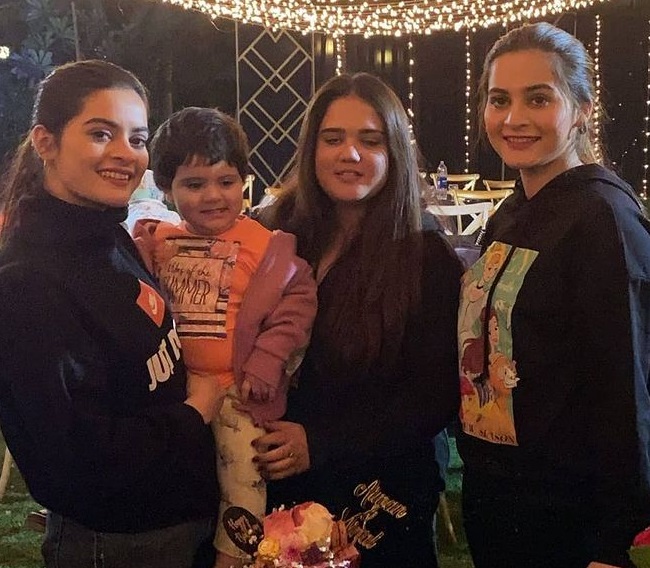 Aiman Khan and Minal khan Birthday with Amal