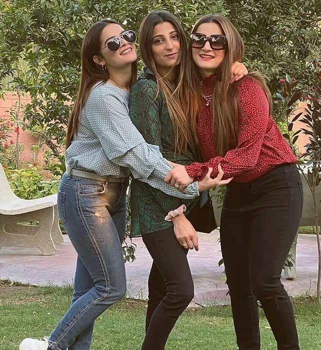 Aiman Khan and Minal khan Birthday with Amal